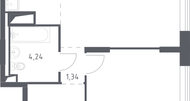 Студия, 44&nbsp;м²