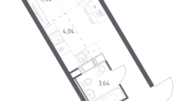 Студия, 24&nbsp;м²
