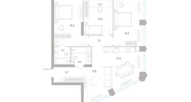 3-к. квартира, 97 м²