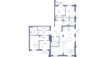 5-к. квартира, 198&nbsp;м²