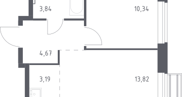 Студия, 35&nbsp;м²