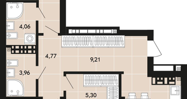 3-к. квартира, 96 м²