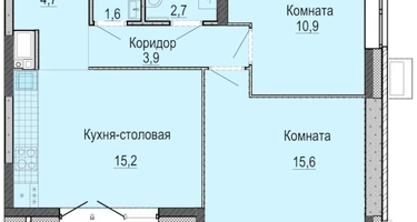 2-к. квартира, 57&nbsp;м²