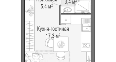 Студия, 26&nbsp;м²