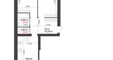 2-к. квартира, 60&nbsp;м²