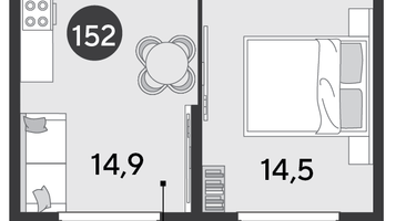 1-к. квартира, 41&nbsp;м²