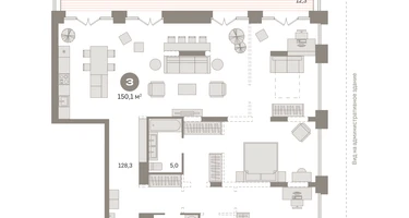 3-к. квартира, 150&nbsp;м²