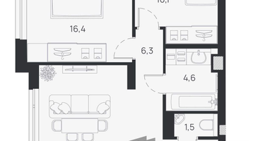 3-к. квартира, 95&nbsp;м²