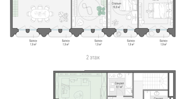 2-к. квартира, 245&nbsp;м²