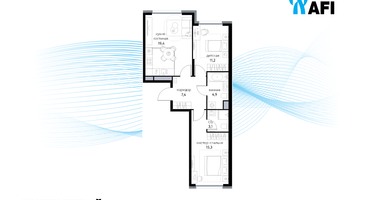 3-к. квартира, 62 м²