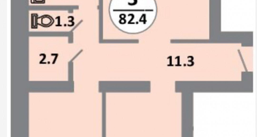 3-к. квартира, 82,4&nbsp;м²