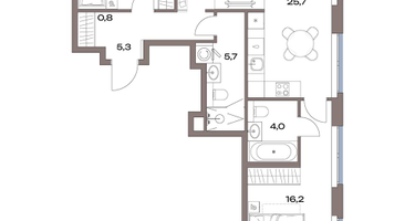3-к. квартира, 68 м²