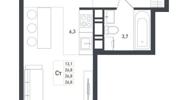 Студия, 26&nbsp;м²