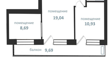3-к. квартира, 56&nbsp;м²