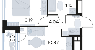 1-к. квартира, 30&nbsp;м²