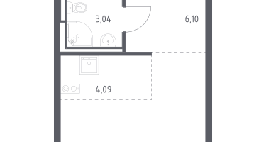 Студия, 25&nbsp;м²