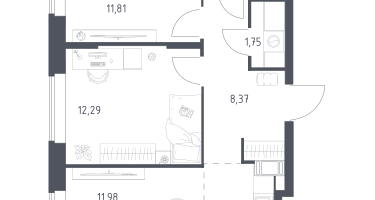 Студия, 56&nbsp;м²