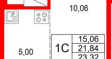 Студия, 21&nbsp;м²