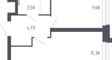 1-к. квартира, 33&nbsp;м²