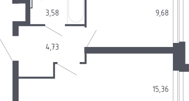 1-к. квартира, 33&nbsp;м²