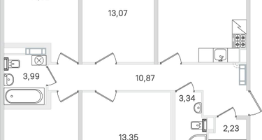 4-к. квартира, 99&nbsp;м²