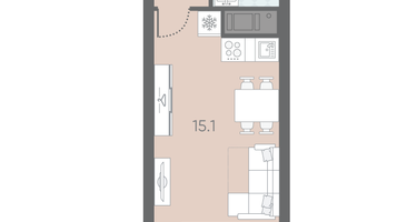 Студия, 22&nbsp;м²