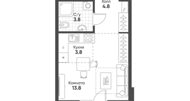 Студия, 27&nbsp;м²
