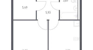 1-к. квартира, 35&nbsp;м²