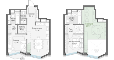 2-к. квартира, 84 м²