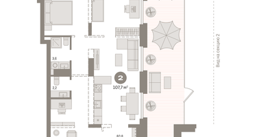 2-к. квартира, 109&nbsp;м²