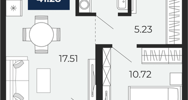 1-к. квартира, 37&nbsp;м²
