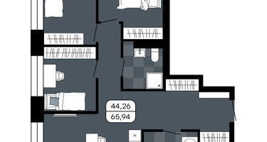 Студия, 65&nbsp;м²