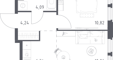 Студия, 36&nbsp;м²