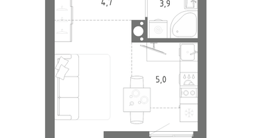 Студия, 28&nbsp;м²