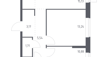 Студия, 57&nbsp;м²
