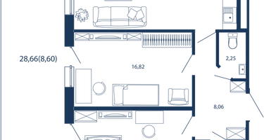2-к. квартира, 80&nbsp;м²