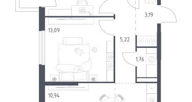 Студия, 56&nbsp;м²