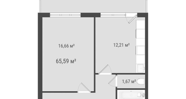 1-к. квартира, 50&nbsp;м²