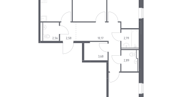 3-к. квартира, 77&nbsp;м²