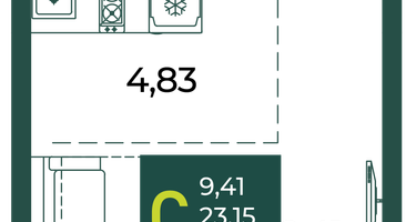 Студия, 27&nbsp;м²