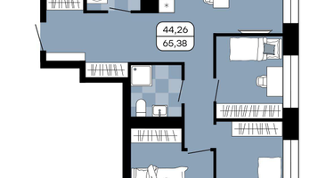 Студия, 65&nbsp;м²