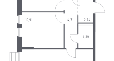 2-к. квартира, 53&nbsp;м²