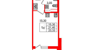 Студия, 21&nbsp;м²