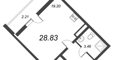 Студия, 27&nbsp;м²