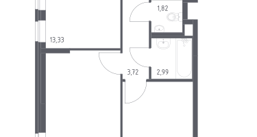 2-к. квартира, 53&nbsp;м²
