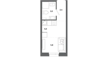 Студия, 16 м²
