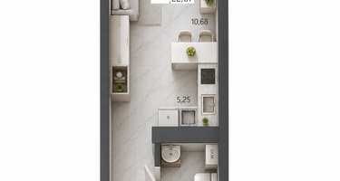Студия, 22 м²