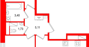 2-к. квартира, 48 м²