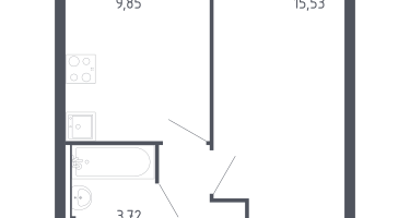 1-к. квартира, 33&nbsp;м²