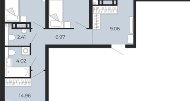 3-к. квартира, 85 м²